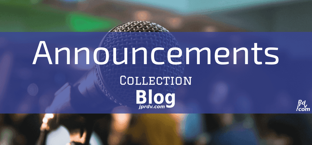 jprdvBlog Announcements Collection