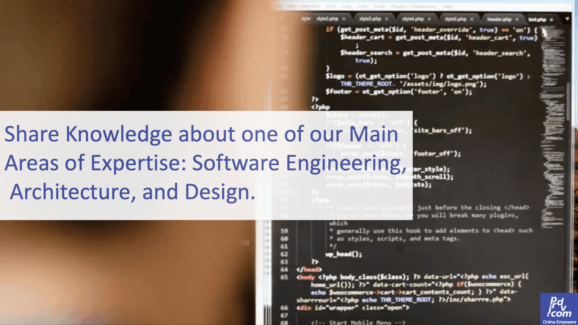 Share Knowledge about one of our Main Areas of Expertise: Software Engineering, Architecture and Design