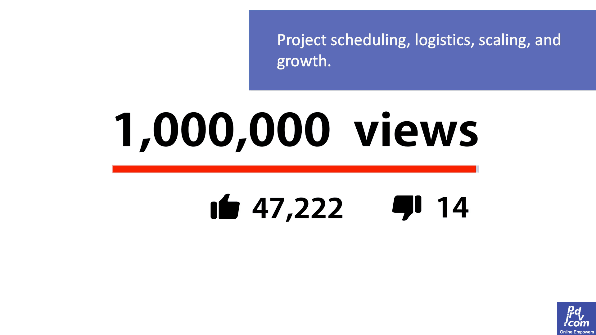 Project scheduling, logistics, scaling, and growth.