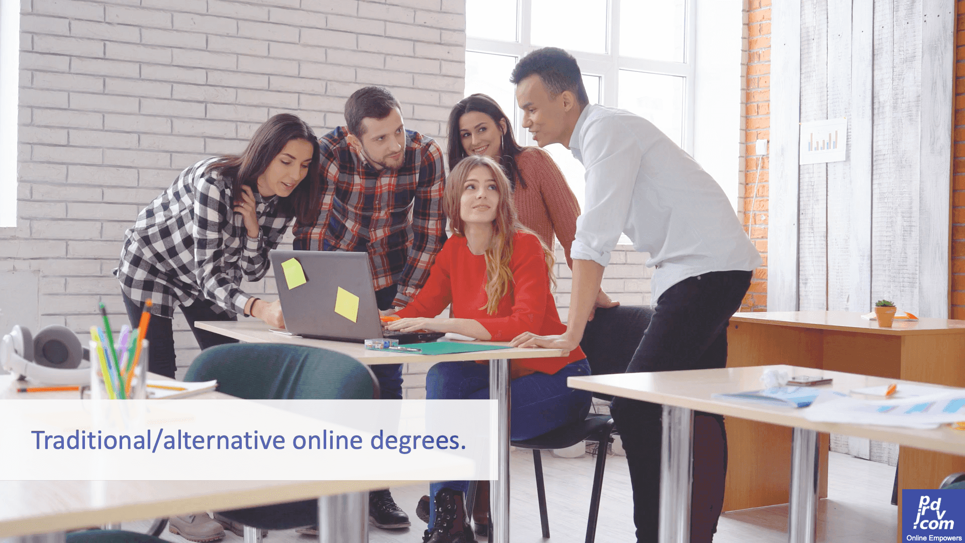 Traditional/alternative online degrees.